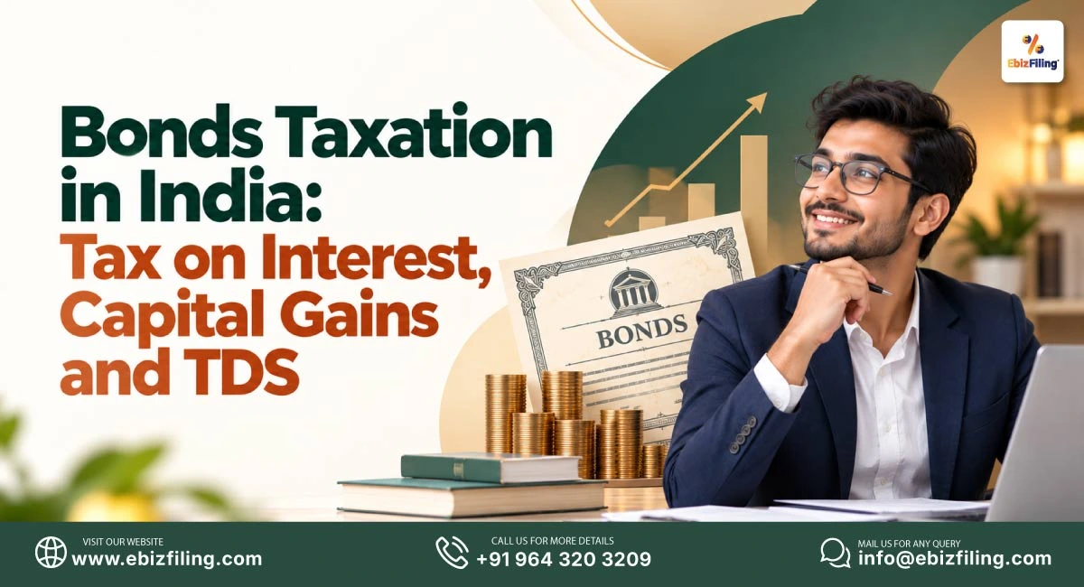 Bonds taxation in India, including tax on interest, capital gains and TDS