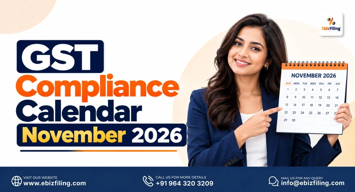 GST compliance calendar for November 2026 with important due dates